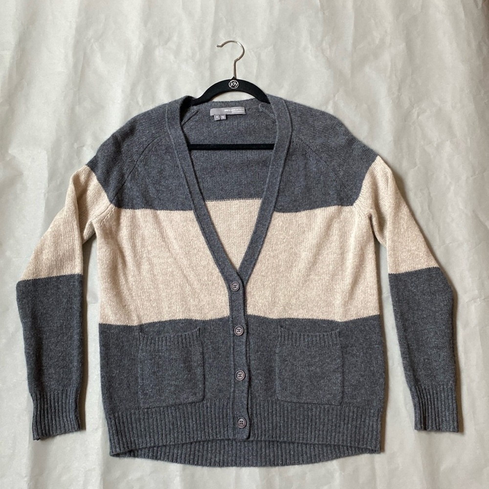 NWOT 360 Cashmere Striped Cardigan. Size small.
